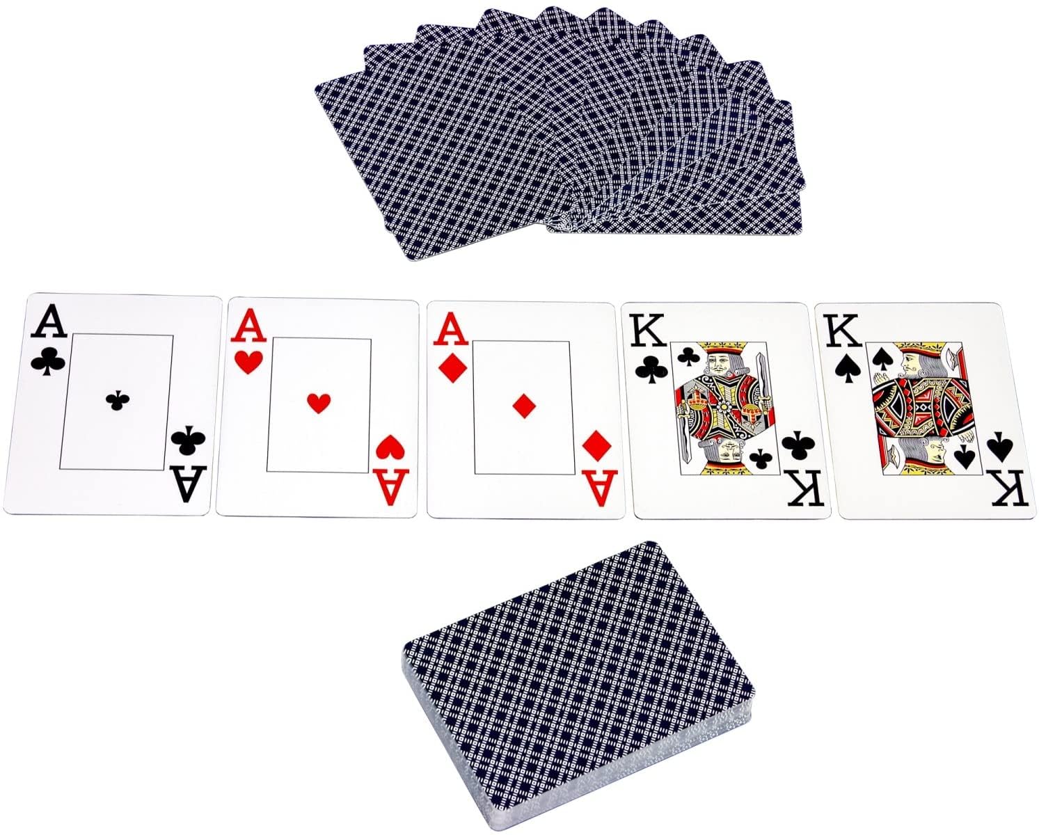 various-Juego de 300 Piezas en Caja de Aluminio con fichas de póquer de 11,5 g, 2 Barajas de Cartas de Juego de Distribuidor de Botones Ciegos Grandes y pequeños y 5 Dados