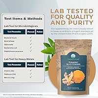 Vista 3 de Nature's Lab Polvo de raíz de cúrcuma - Bolsa de 1 libra (64 porciones)