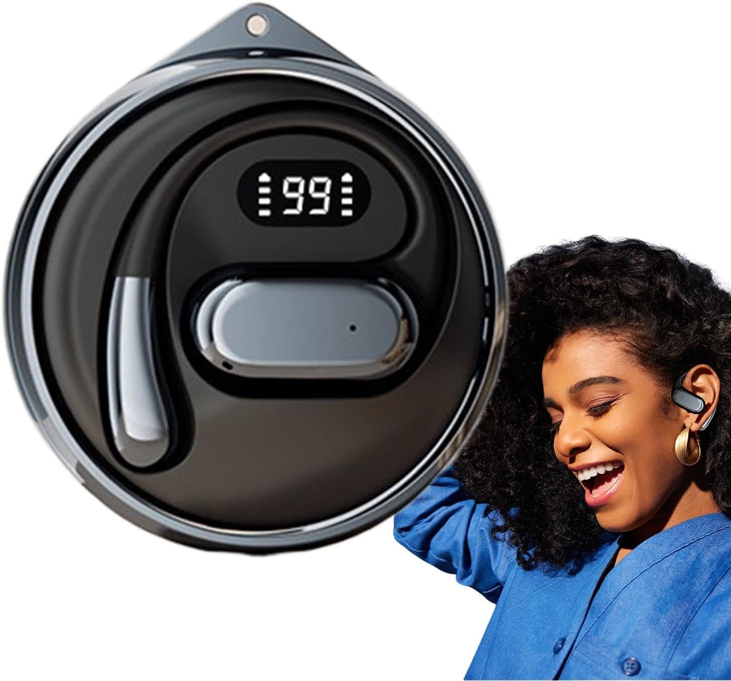 Language Translator Earphone in Real Time,Multi-Language Smart Translation Wireless Headset,AI Translation Headphones,Translator Earbuds,for Travel Business Learning