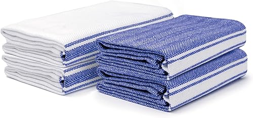 Salt Earth Toallas de cocina de algodón, tamaño 24 x 14 pulgadas, juego de 4 toallas de cocina 100% algodón hilado en anillo, absorbente, secado