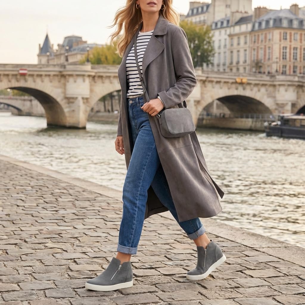 CUSHIONAIRE Women's Hart Hidden Wedge Sneaker +Wide Width Available - Image 9