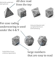 Vista 6 de Chessex CHX25416 Juego Dice-Opaco Azul Claro/Blanco