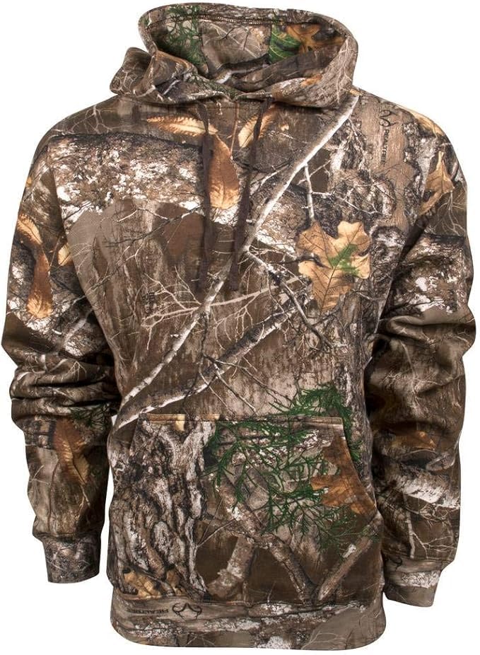 Men's Classic Hunting Cotton/Poly Blend RT EDGE Camo Pullover Hoodie