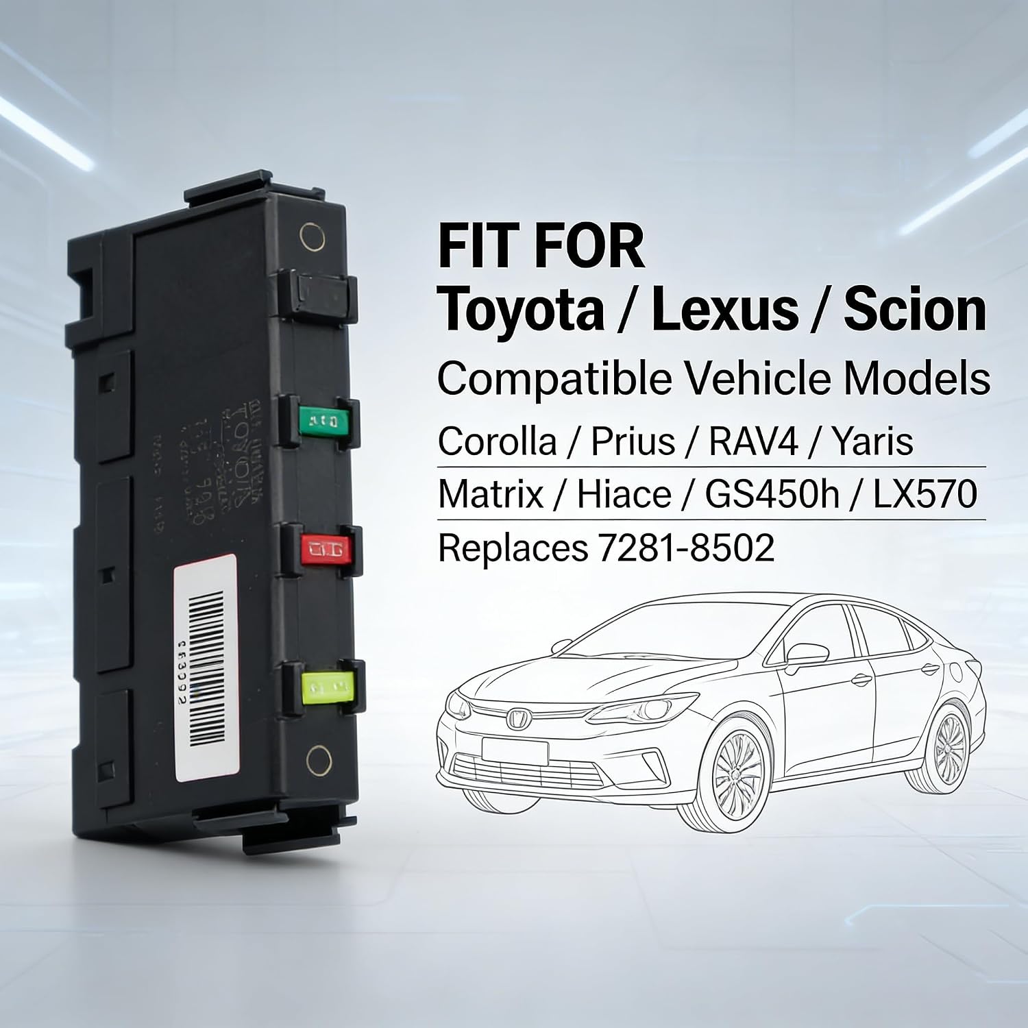 Integration Relay Fit for Toyota Prius Corolla RAV4 Scion Yaris Matrix Hiace GS450H LX570, Matrix Relay Replace 7281-8502 82641-47020