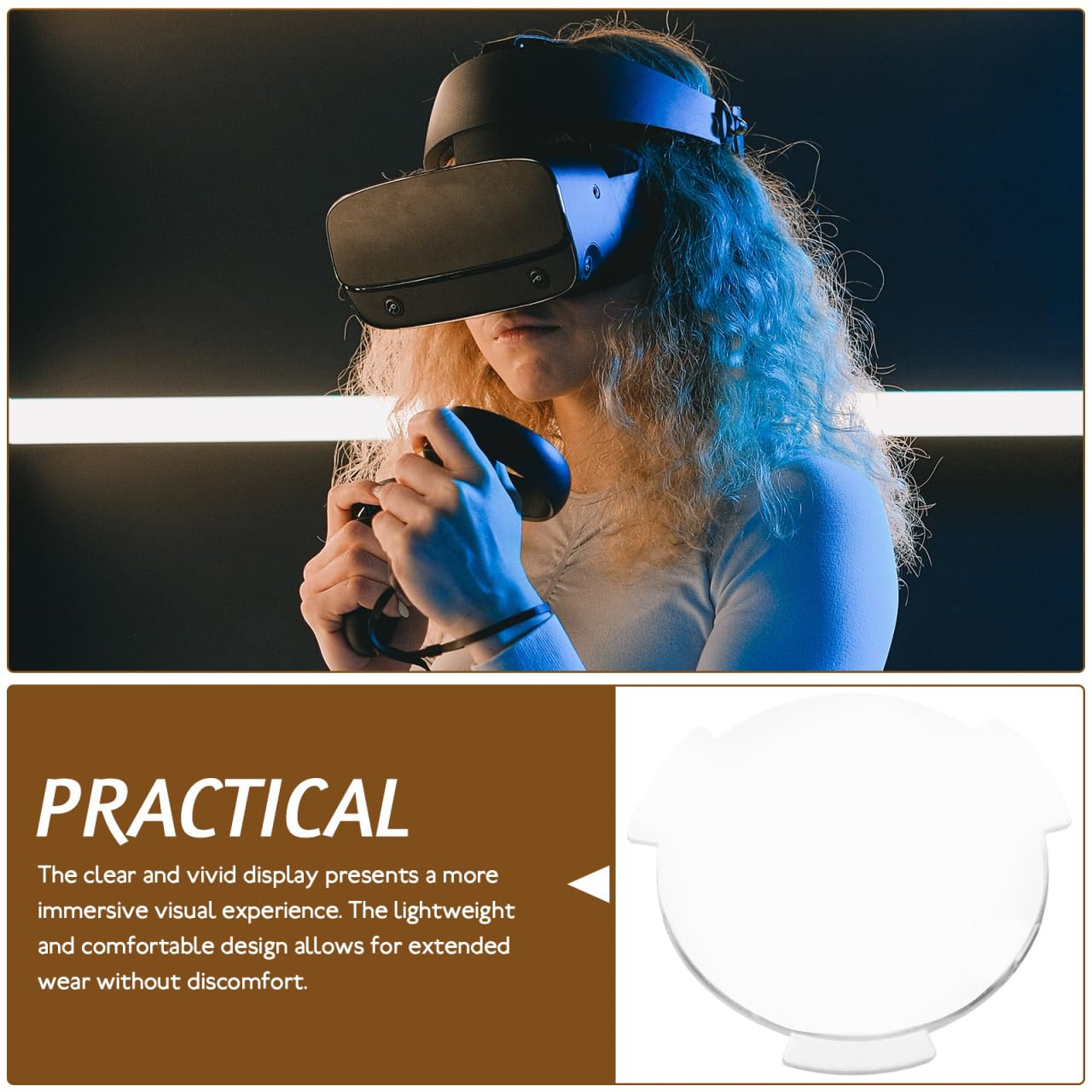 Lurrose Lentes De Realidad Virtual 3D Biconvexas 0.98X0.98X0.07In Juego De 20 Lentes De Repusto para Gafas VR Accesorios Compatibles con Cascos para Experiencias Inmersivas En Hogar Y Grupo