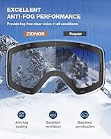 Vista 4 de ZIONOR X11 Ski Goggles Magnetic Cylindrical Snowboard Snow Goggles for Men Women