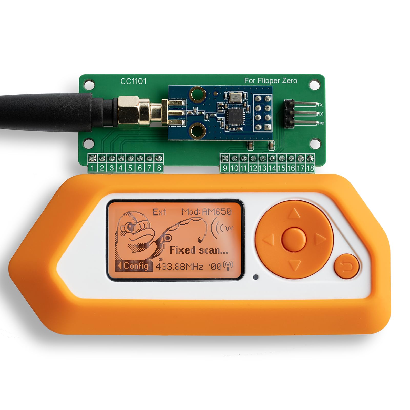 CC1101 Module for Flipper Zero – Sub-G 433MHz RF Sniffer, Signal Transmitter and Receiver, Remote Control Emulator, GPIO Expansion Devboard, Plug and Play
