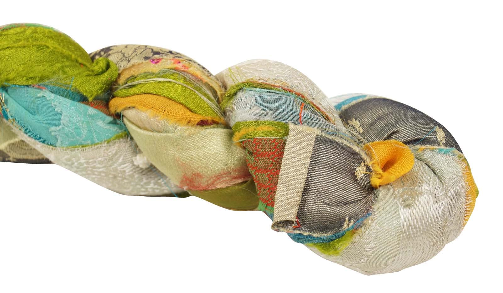 Recycling Banane Seidengarn | 100g Strang, Mehrfarbig | Handgesponnen Für Stricken, Häkeln & Stickerei