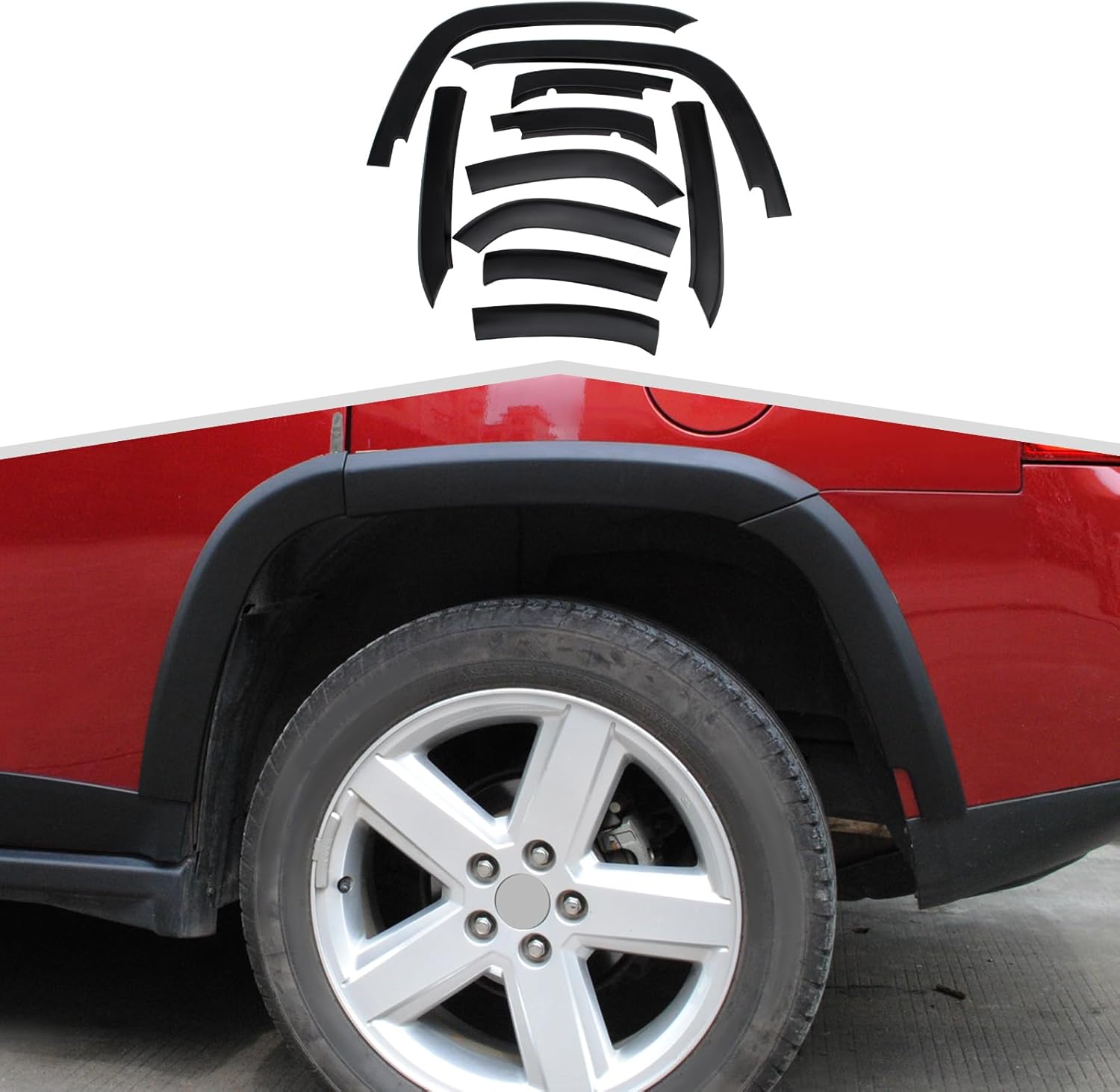 Fender Flare Wheel Arches Guard Trim fit for Jeep Compass 2011-2016 Wheels Fender Flares Protector Molding Trim Exterior Accessories