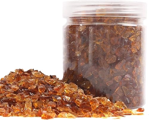 Miniatura 6 de Grava de vidrio reflectante de alto brillo, gemas de fuego, gotas de fuego, piedras de vidrio de fuego, piedras de piedras para hoguera, pecera,