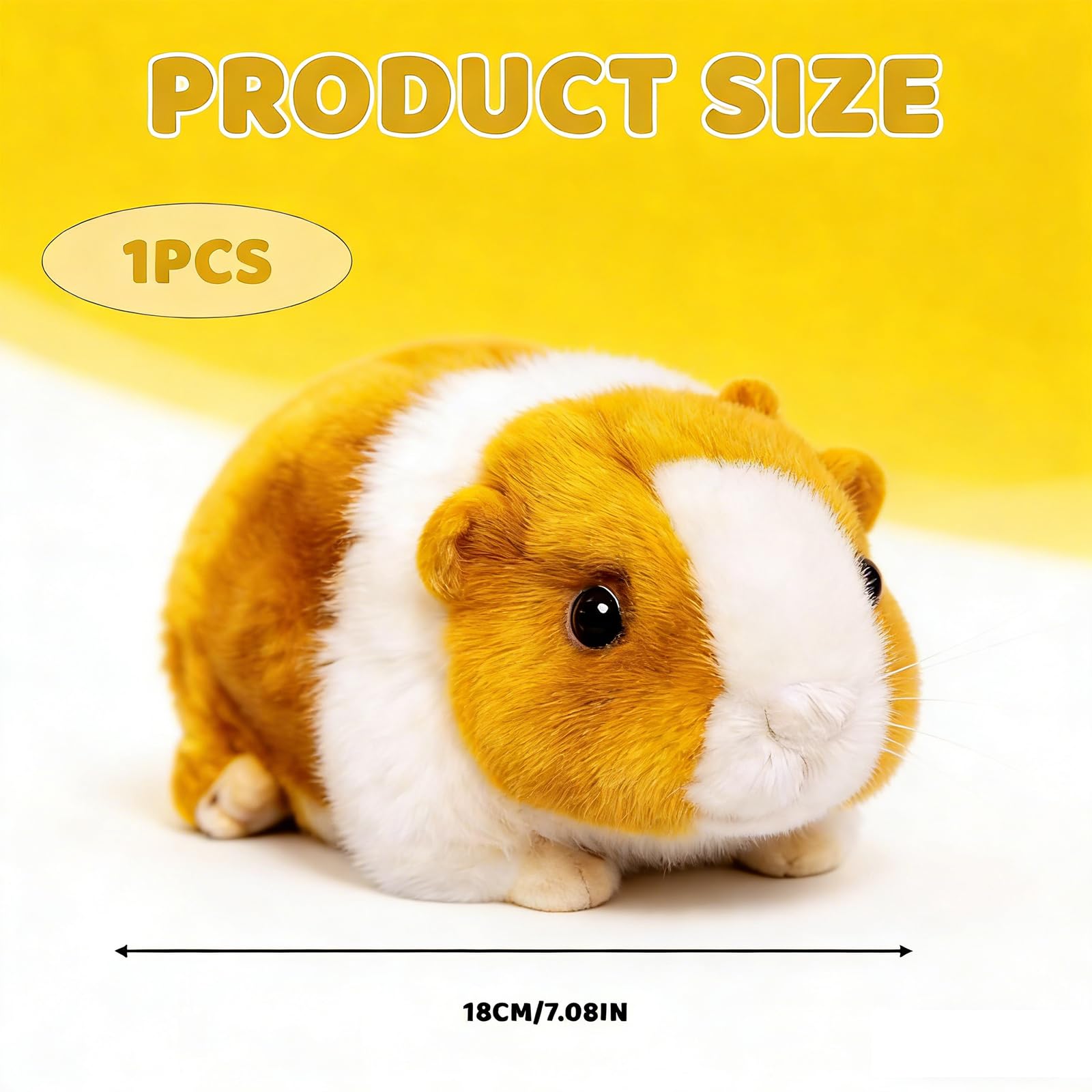 Cuddly Toy Guinea Pig Gifts, Soft Guinea Pig Stuffed Animal for Home Decor and Gifting, Guinea Pig Teddy with Realistic Details for Collectors and Animal Lovers, Measuring 18x9x12 cm - Image 2