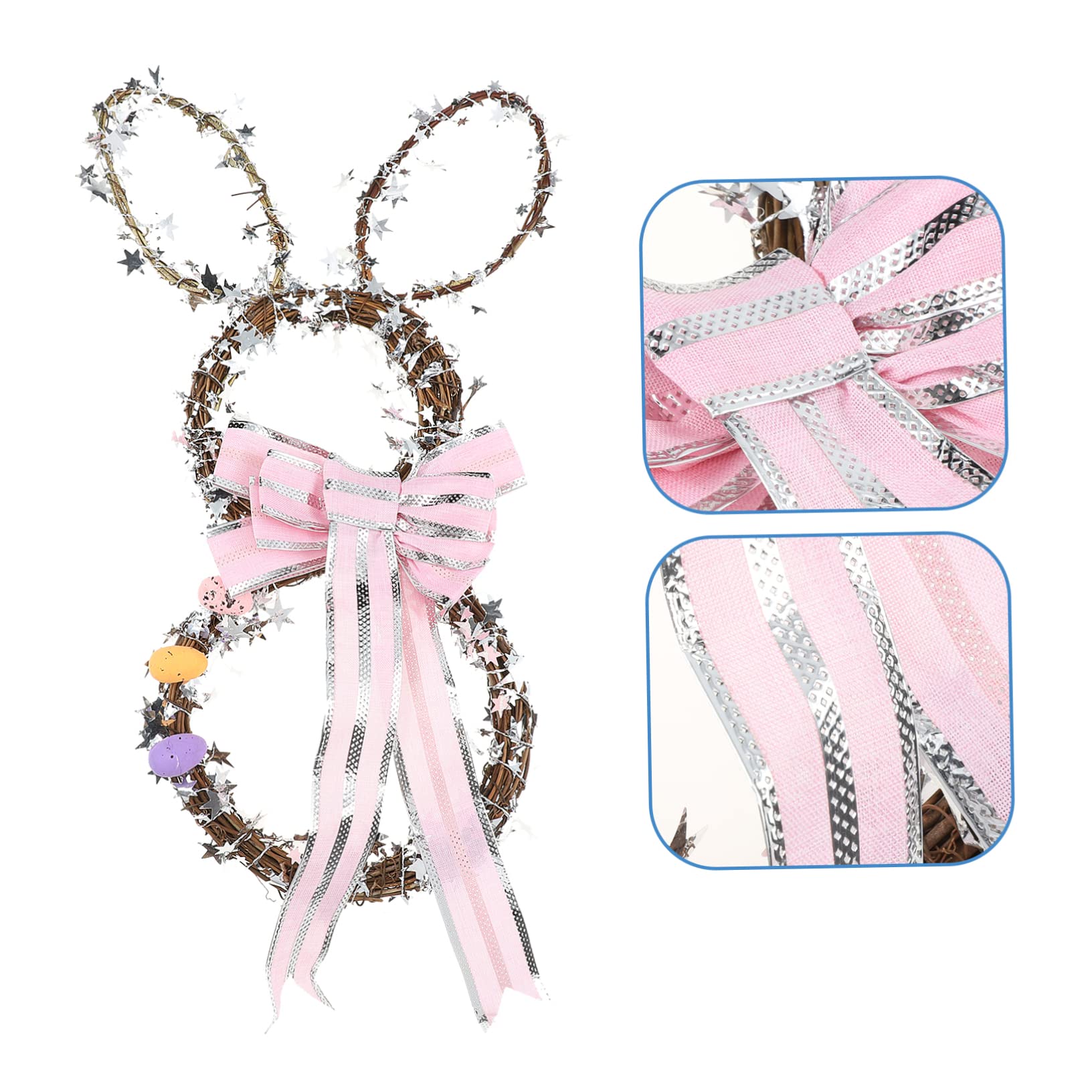 MAGICLULU 2 Pezzi fiore del coniglietto di pasqua pulcino peluche decorazioni decorazione coniglio pasquale easter bunny Ciondolo pasquale arredamento della festa di Pasqua rattan rosa