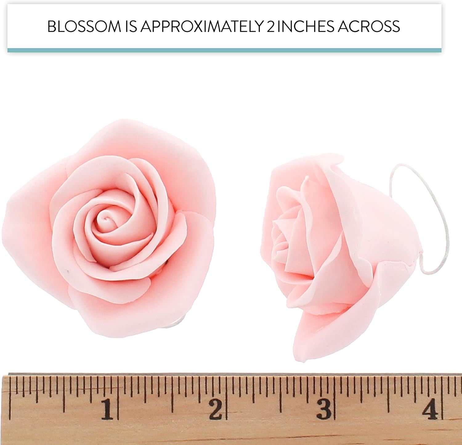 Global Sugar Art Peace Rose Sugar Cake Flowers Pink 2 Inch, 8 Count by Chef Alan Tetreault