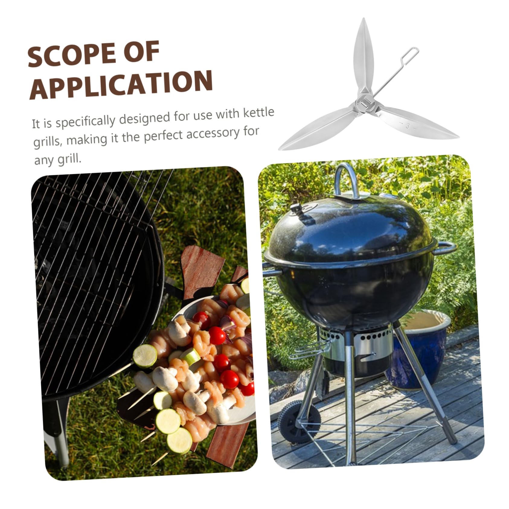 OFFSCH Outdoor Grills Cleaning System Kettle Grill Cleaning Part Stainless Steel