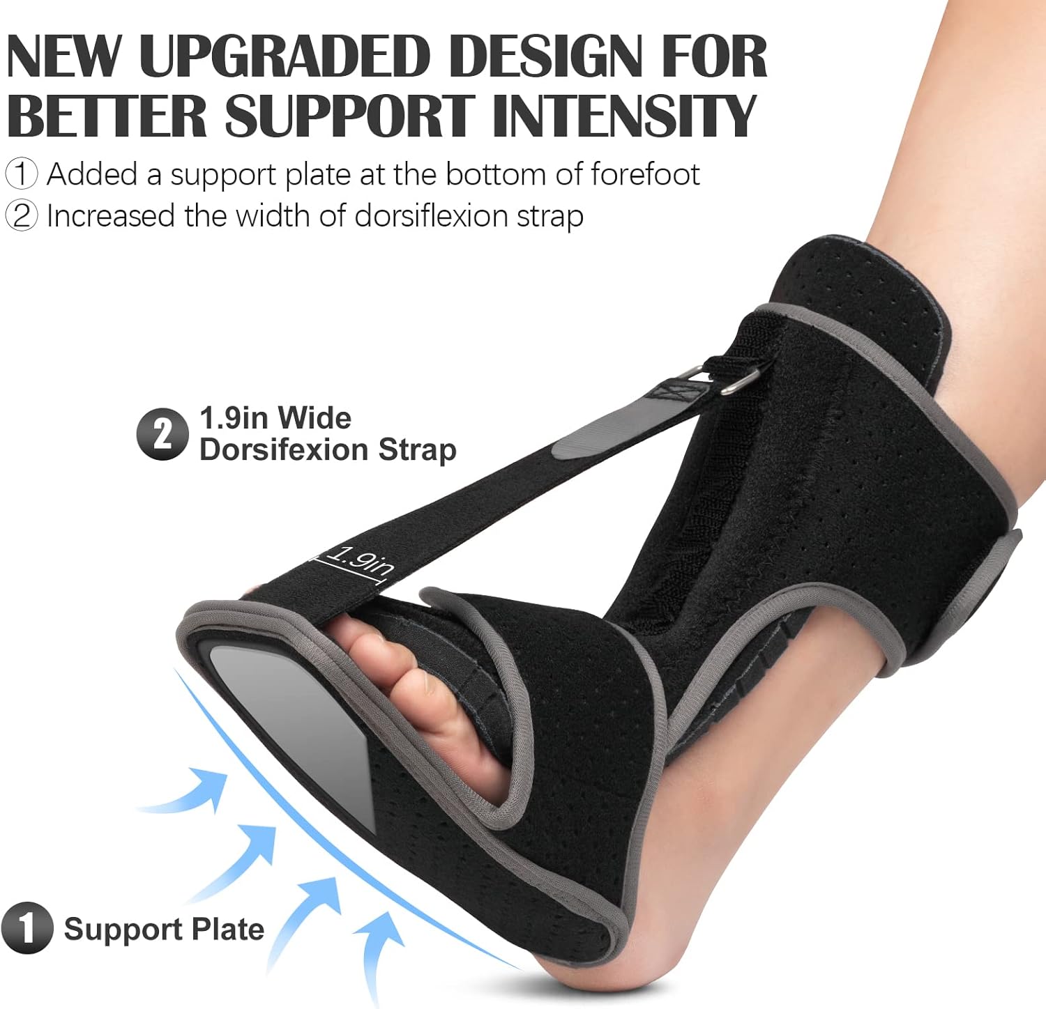 Plantar Fasciitis Night Splint: Newly Designed Foot Brace with A Massage Ball for Plantar Fasciitis & Achilles Tendonitis Relief | Foot Drop Support for Heel Spur Arch Ankle Pain for Men & Women : Everything Else