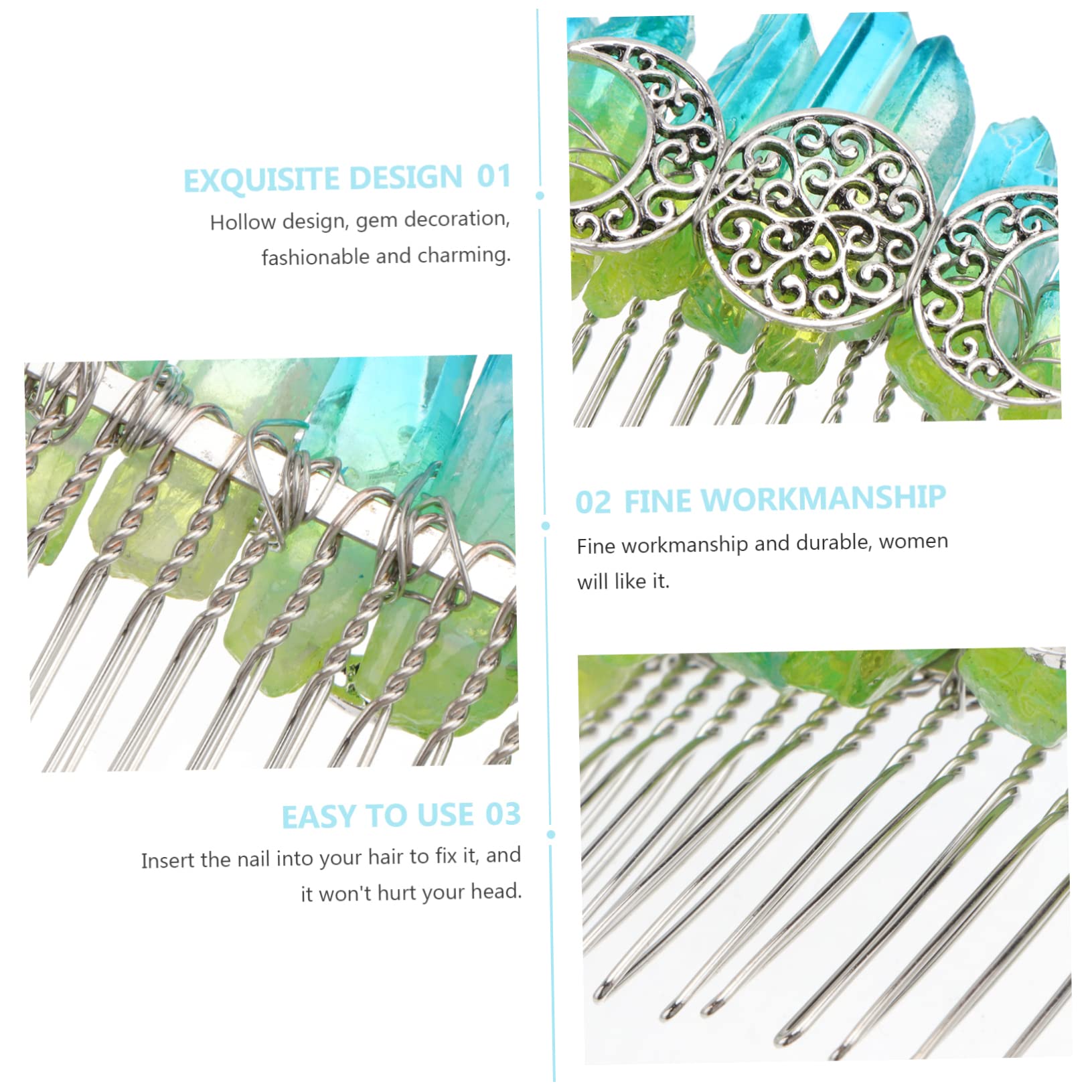 ifundom 3stücke Haarkamm Für Hochzeiten Handgemachter Tuck Comb Mit Zähnen Elegantes Haarschmuck Für Bräute Und Mädchen Perfektes Accessoire Für Besondere Anlässe Haarschmuck Für