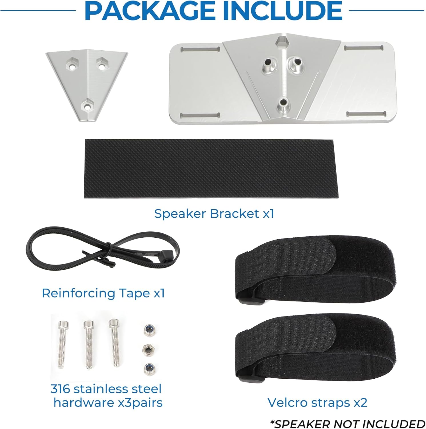 Universial Speaker Mount for Sea Doo Spark TRIXX, Cruise Speaker Bracket for Sea-Doo Spark 2 Up,Aluminum Silver - Image 6