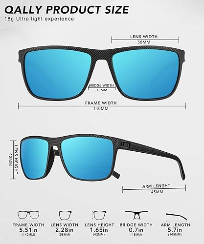 Miniatura 4 de Gafas de sol polarizadas para hombre, anteojos de sol polarizados con protección UV, lentes de sol ligeras para conducir, pescar, jugar al golf