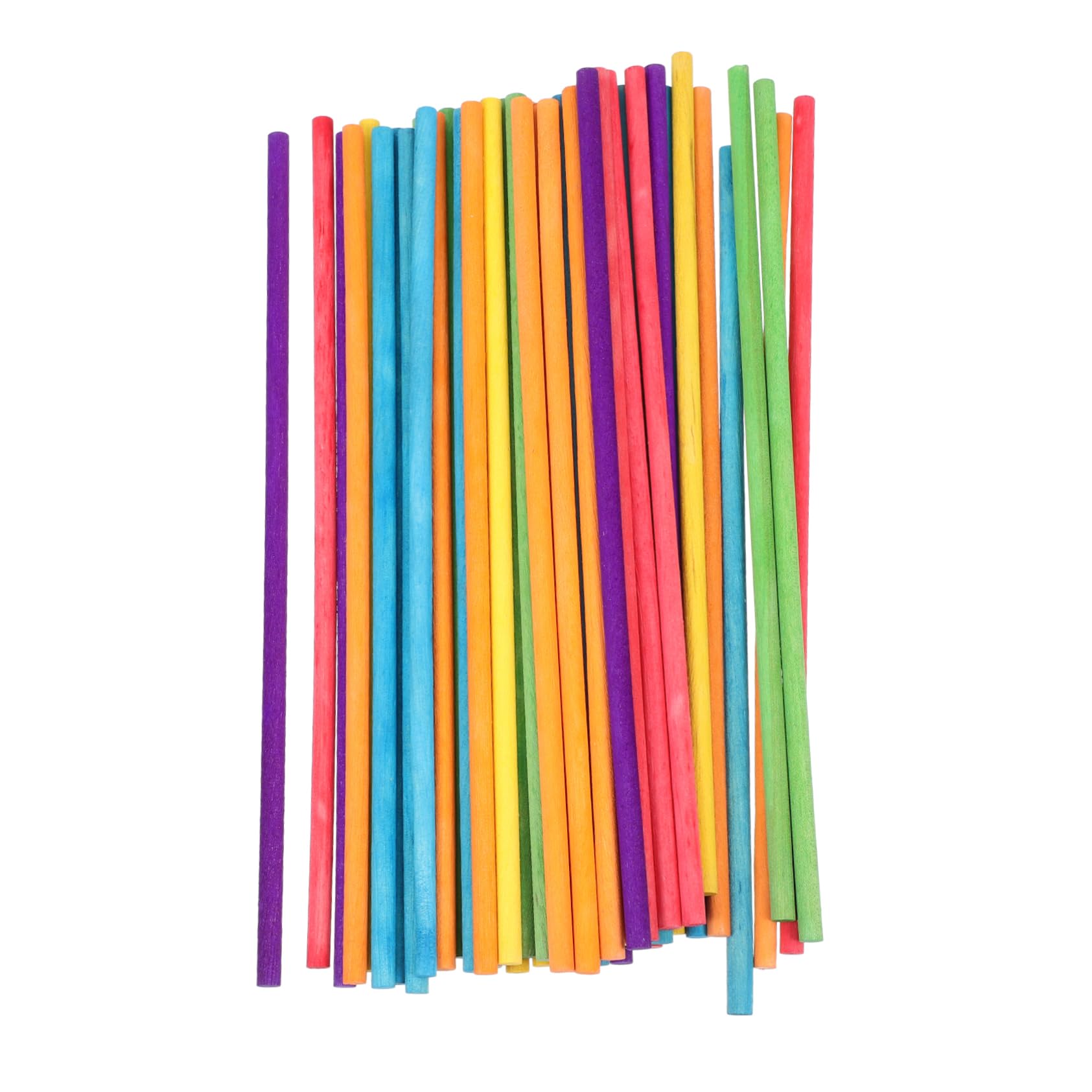 OFFSCH 100pcs Colored Wooden Musical Sticks Boy Girl Percussion Instrument Sticks for Early Education Safe Rounded Edges for Classroom Rhythm Activities