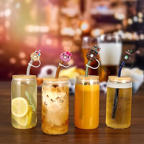 Miniatura 4 de UGY Tapa de popote para copa Stanley, 12 piezas de 0.394 in de silicona para taza de popote compatible con vaso Stanlev de 30 y 40 onzas, 0.4