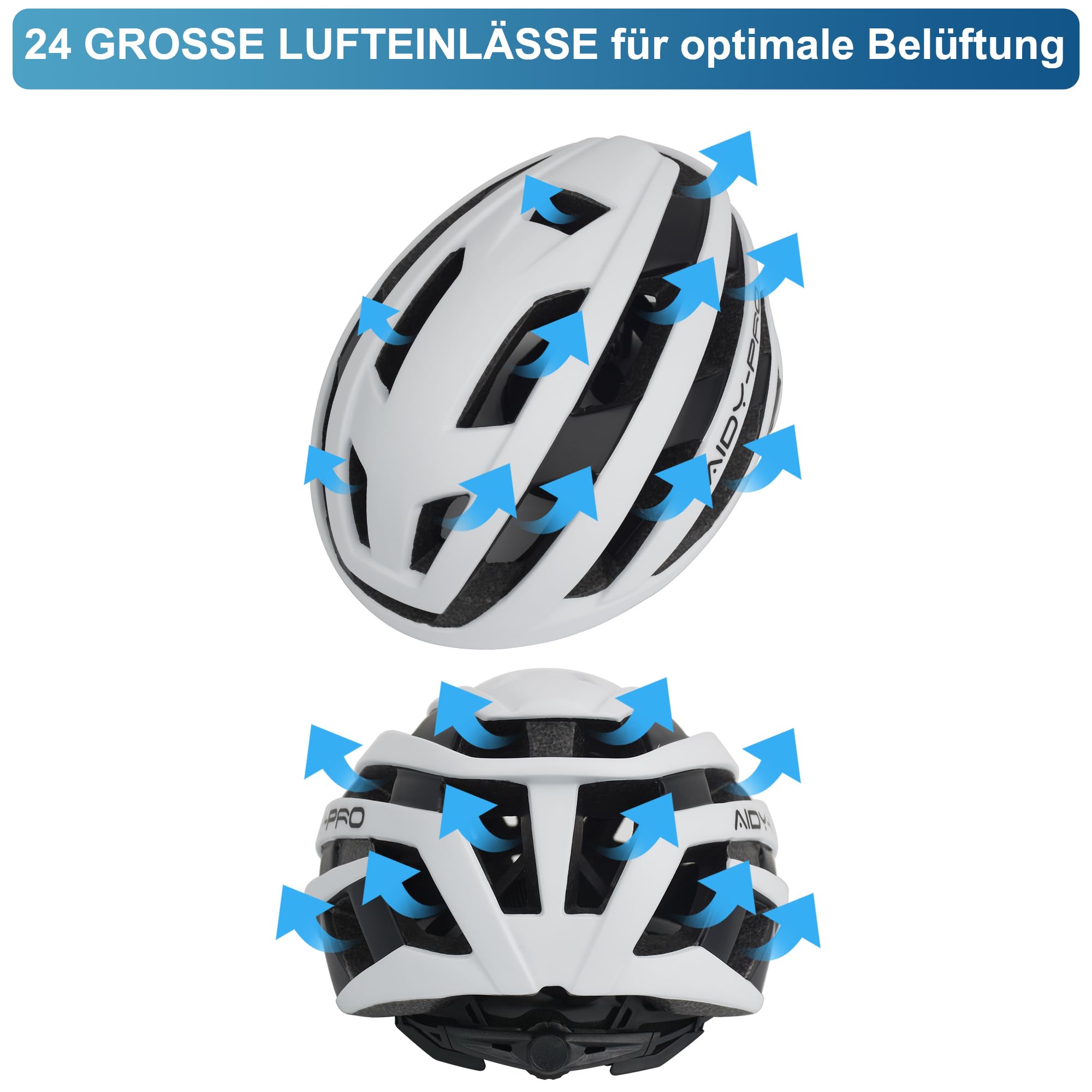AIDY-PRO Fahrradhelm MTB & Skaterhelm – Ultraleichter Radhelm, Unisex