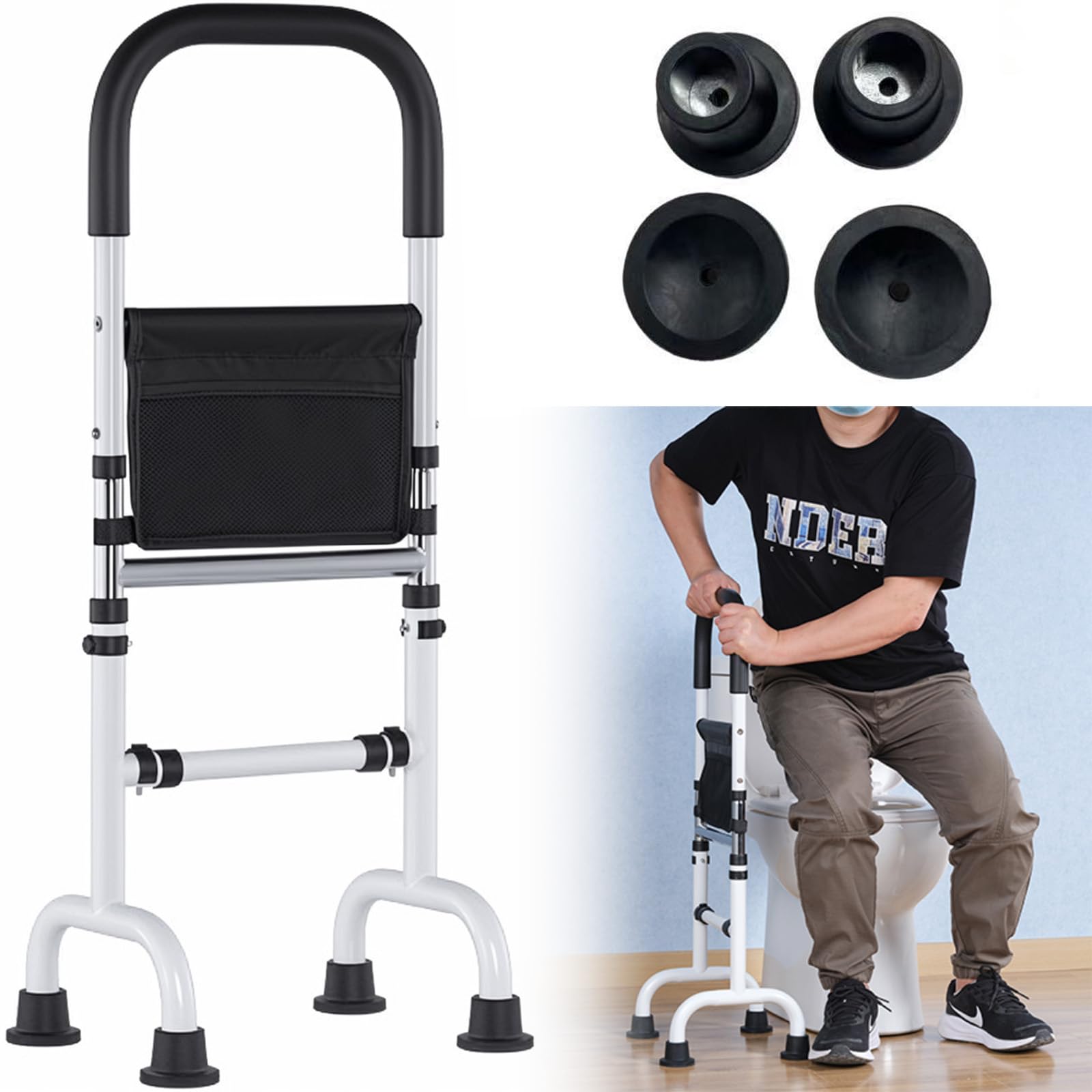 Aide pour Se Lever du Lit, Aide À Se Lever - Support Réglable en Hauteur, Construction Robuste avec Pieds Antidérapants, Idéal pour Plus De Sécurité Et De Confort Lors du Levée