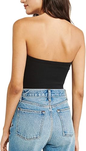 Miniatura 4 de H HIAMIGOS Paquete de 3 camisetas de algodón sin tirantes para mujer, sin mangas, elásticas, lindas, sin relleno