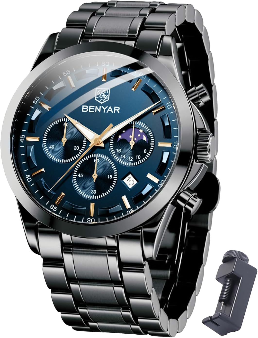 BENYAR Uhren Herren Chronograph Herren Uhr 30M Wasserdicht Analoge Quarzuhr Armbanduhr Herren Busine… BENYAR Uhren Herren Chronograph Herren Uhr 30M Wasserdicht Analoge Quarzuhr Armbanduhr Herren Busine…