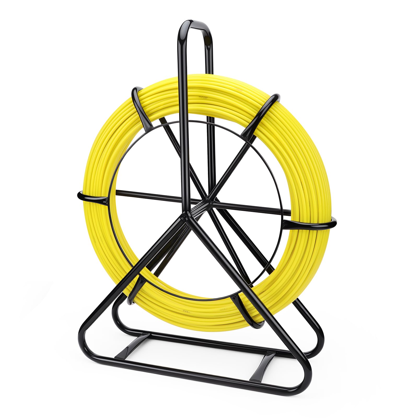 KAOLALI Tige en fibre de verre, bande de poisson, câble en fibre de verre, fil de traction, fil pointu, câble de traction, avec support en acier, enfile-câble