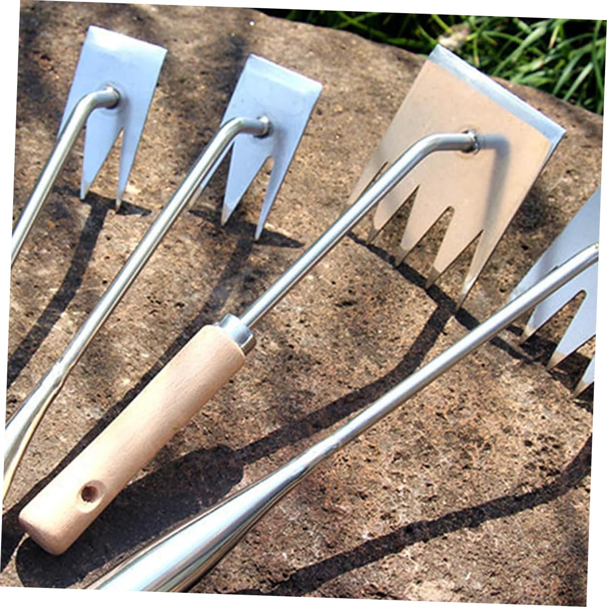 Sosoport 3 Stück Jätwerkzeuge Werkzeuge zum Unkrautjäten im Garten Gartenwerkzeug Jäter Entwurzelungswerkzeug Picker kleiner Rechen für die Gartenarbeit Unkrautstecher Rostfreier