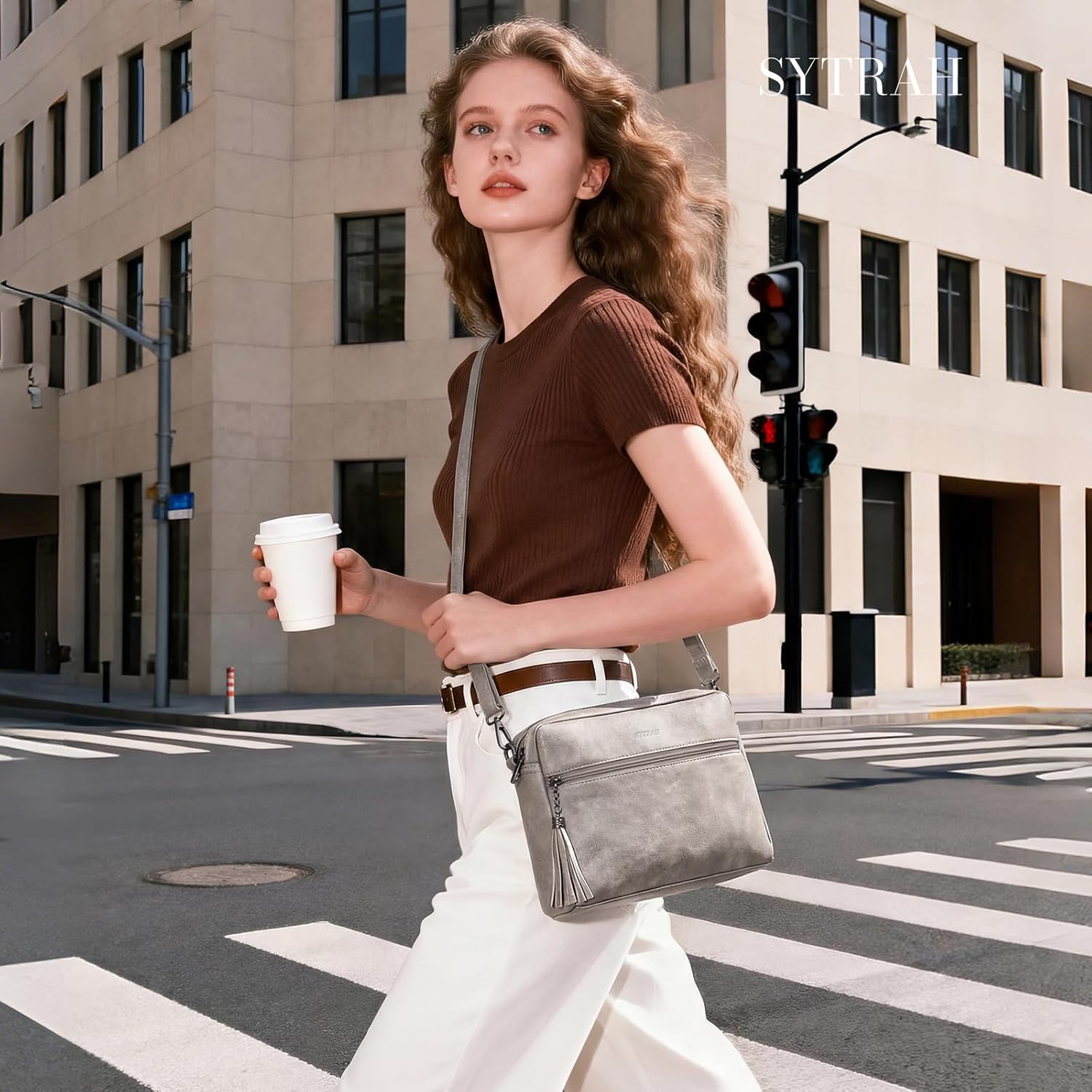 Crossbody Bags for Women, Lightweight Medium Crossbody Purse, Soft Leather Purses for Women Shoulder Handbags - Image 3