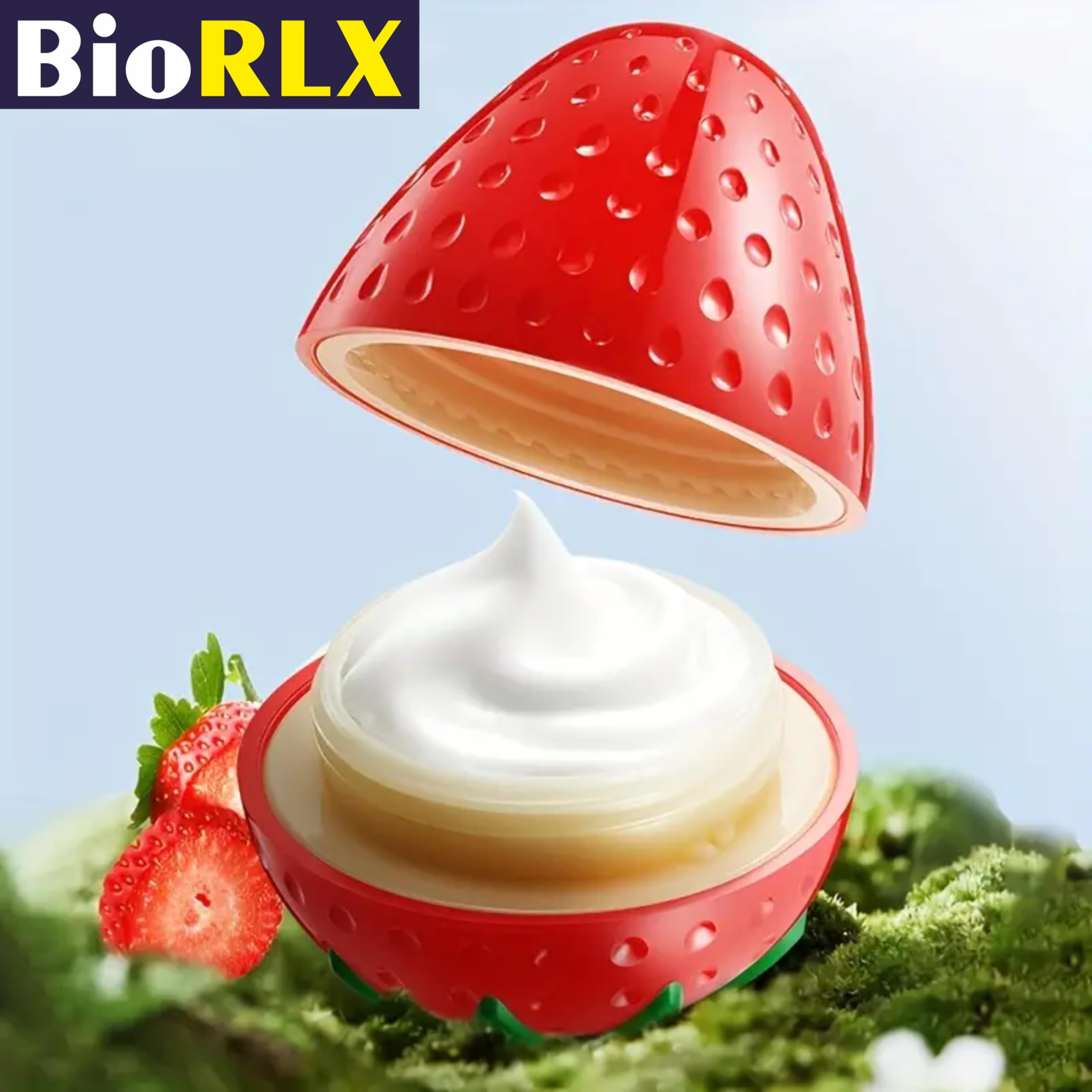 BioRLX Strawberry Milk Cream – Idratante mani idratante, leggero, idratante per mani e uomini, 30 g