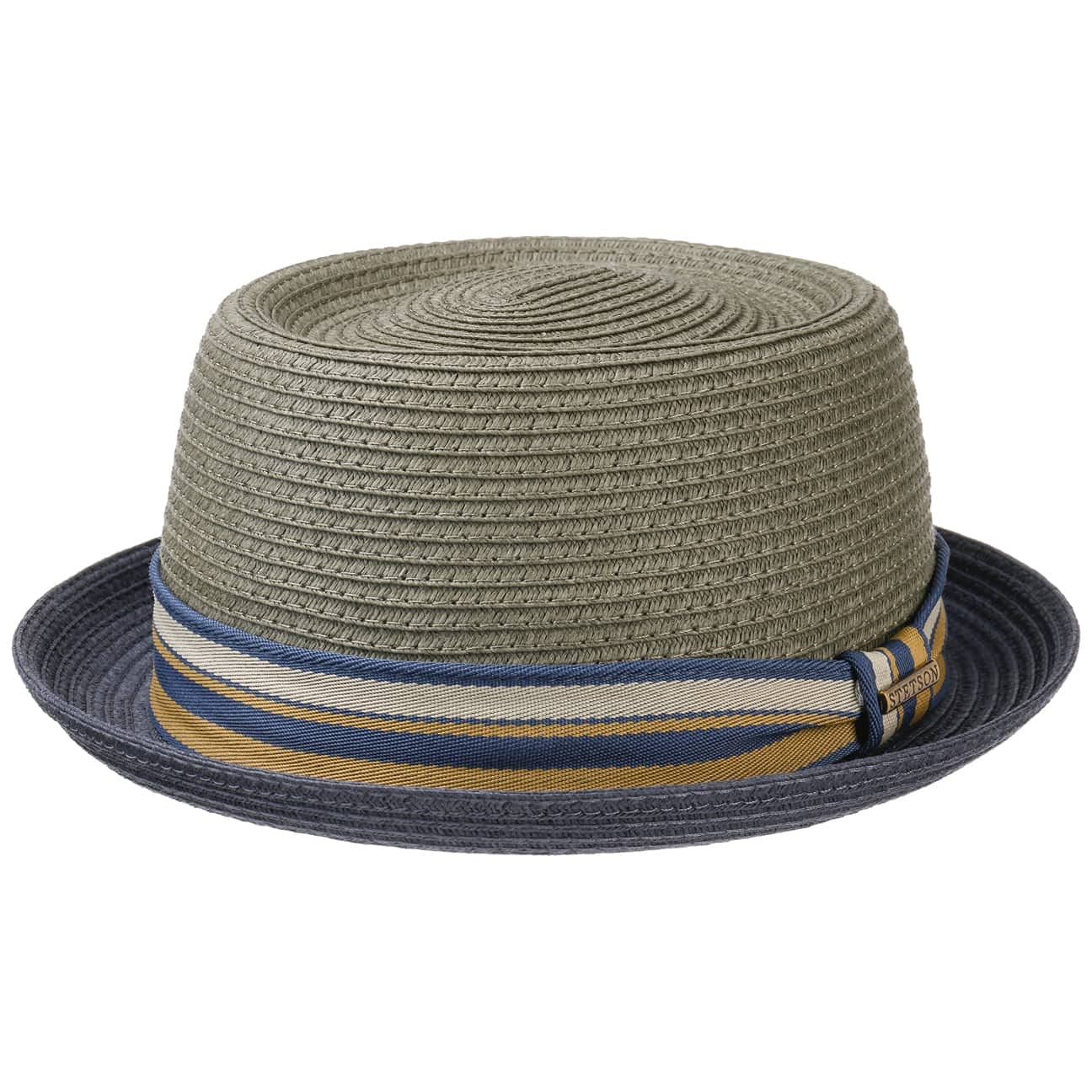 Stetson Sombrero de Paja Licano Toyo Pork Pie Mujer/Hombre - Playa Sol con Forro, Banda Grosgrain Primavera/Verano