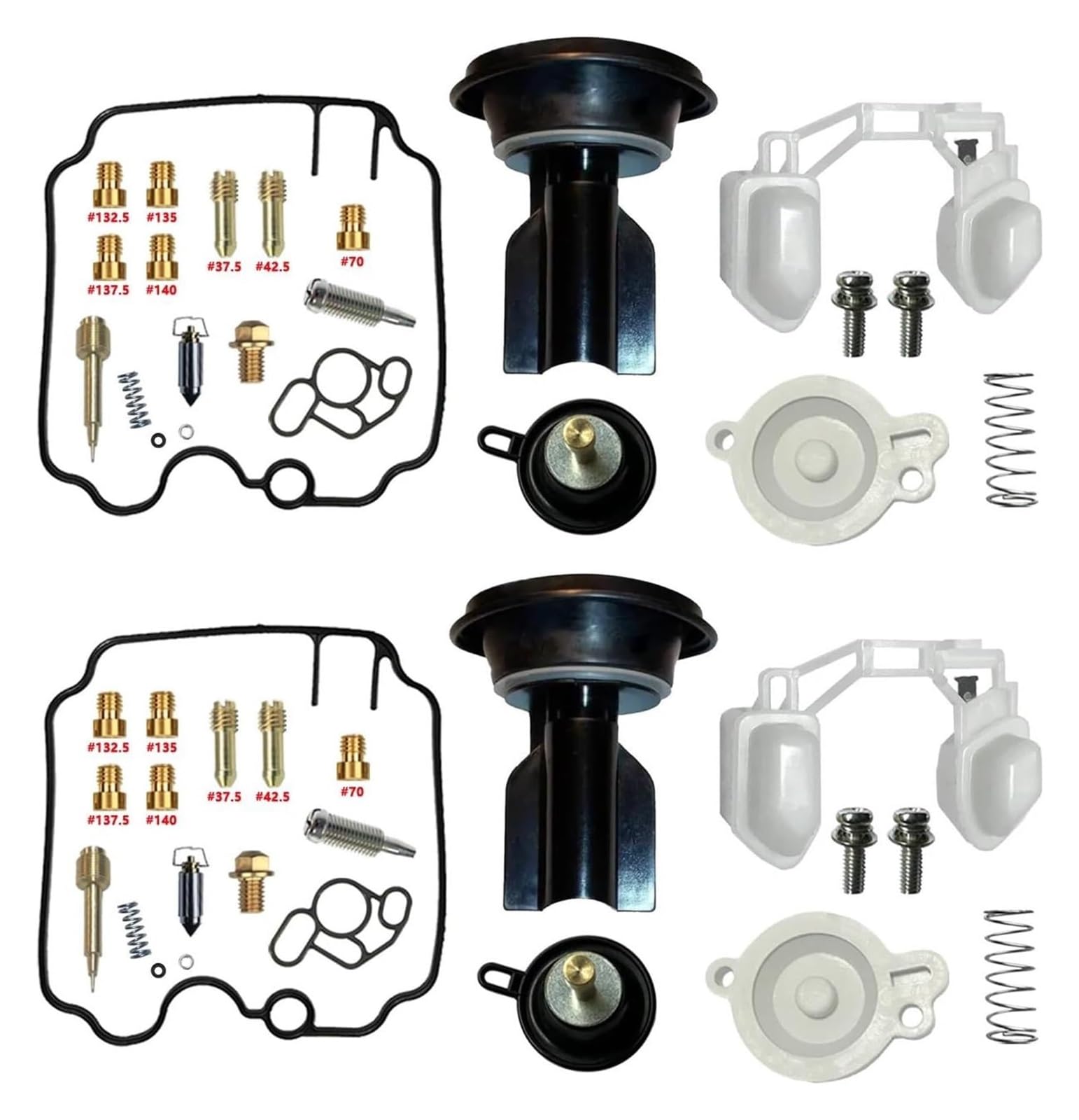 Per DUCATI Per MONSTER 600/750/900 Motociclo Galleggiante Diaframma Aircut Parti Di Revisione Kit Di Revisione Carburatore Riparazione Per Carburatore(Black 1)