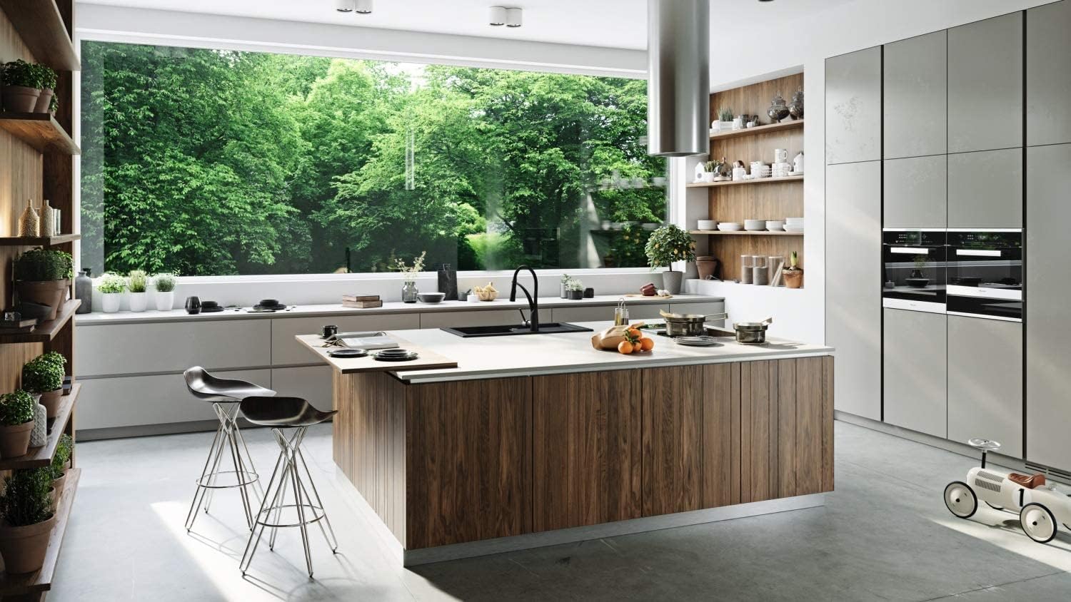 PRIMAGRAN Fregadero Cocina Negro 78x50cm, Granito 2 Senos + Sifón, Sobre Encimera al Mueble 80cm - Madrid Twin S001