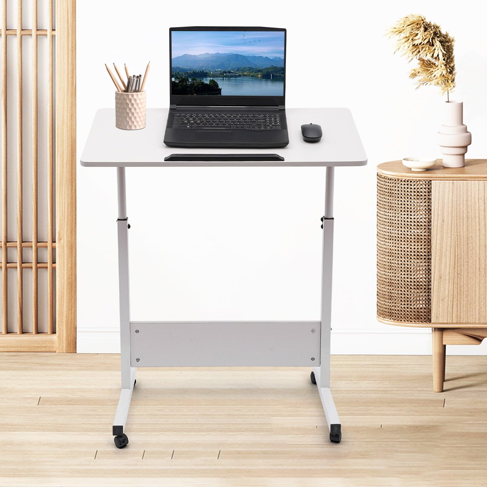 16 31in Adjustable Height Standing Desk Portable Laptop Desk White — view 9