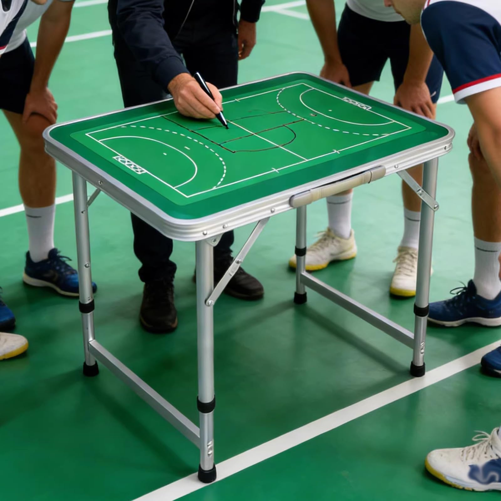 Magnetische Handball Trainer, Handball Taktiktafel Taktikmappe mit Tragetasche und Markern, Faltbar, Höhenverstellbar, für den Unterricht