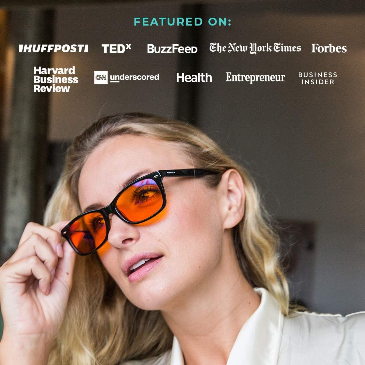 Product Deal Swanwick: Classic Day Swannies - Premium Blue Light Blocking Glasses, Clear Lens, Block Blue Light from Screens - Regular