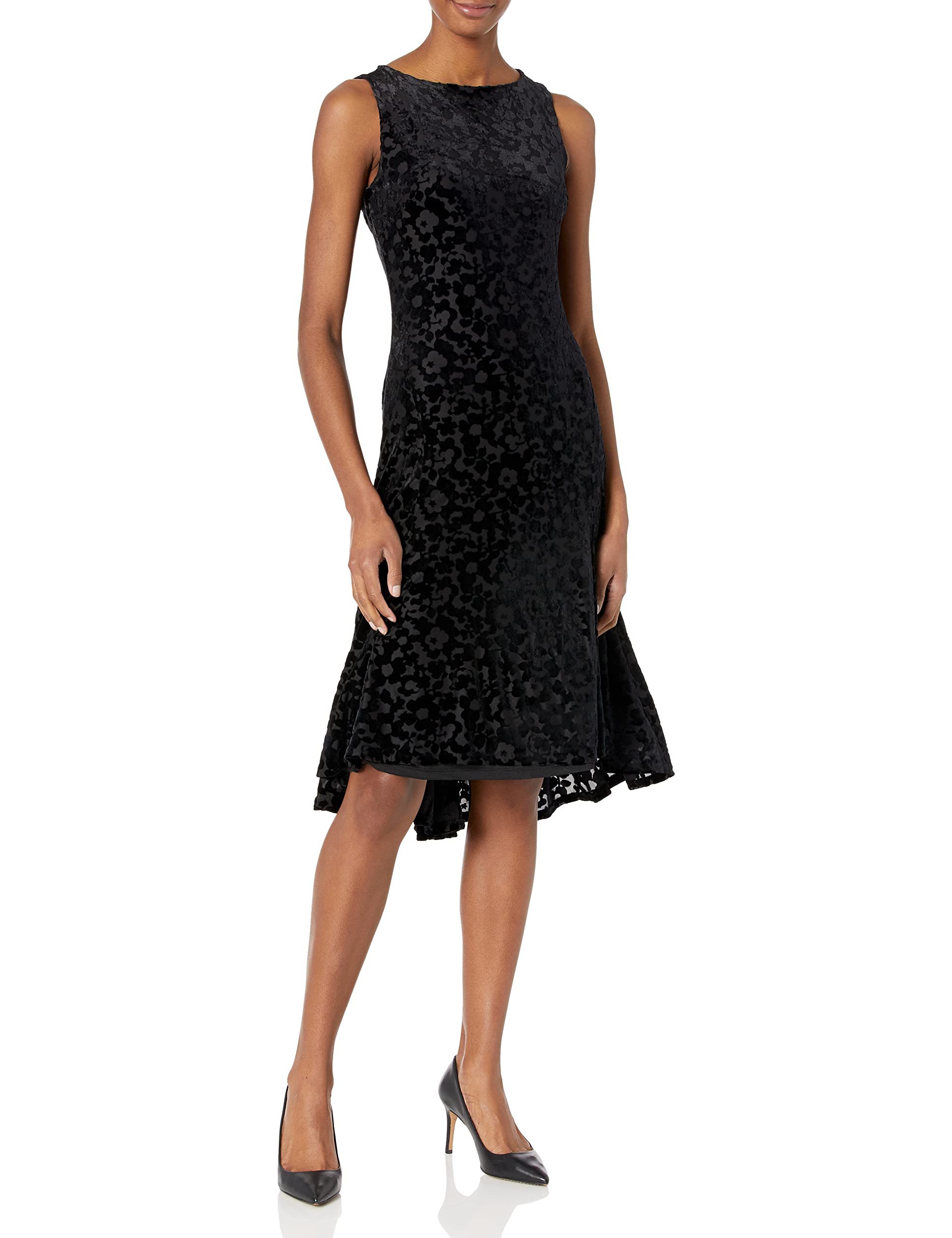 Tommy Hilfiger Women's High Neck Trumpet Hem Midi Dress