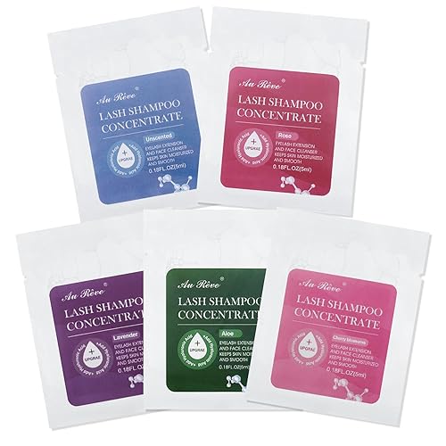 Champú de pestañas Concentrado de extensiones de pestañas, 2.7 fl oz, champú de pestañas de espuma, kit de limpieza de pestañas, limpiador de