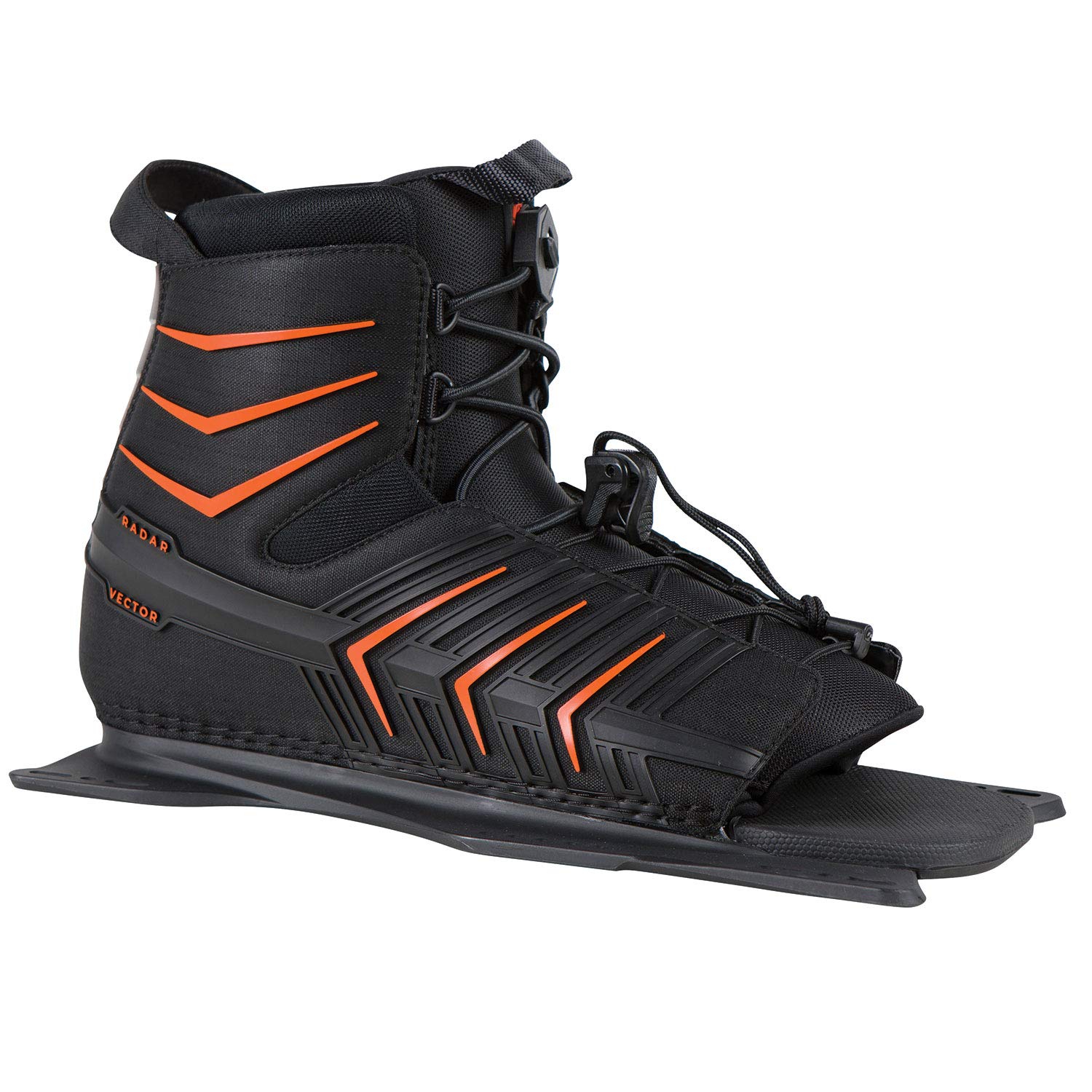 Radar Waterski Vector Boot - Black/Orange - Front Feather Frame (5-8)