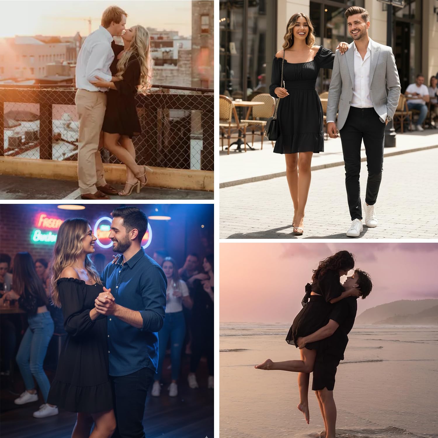 Phortric Womens Summer Tie Back Dress Square Neck Lantern Sleeve Off Shoulder Casual Mini Dresses: A-black X-Small