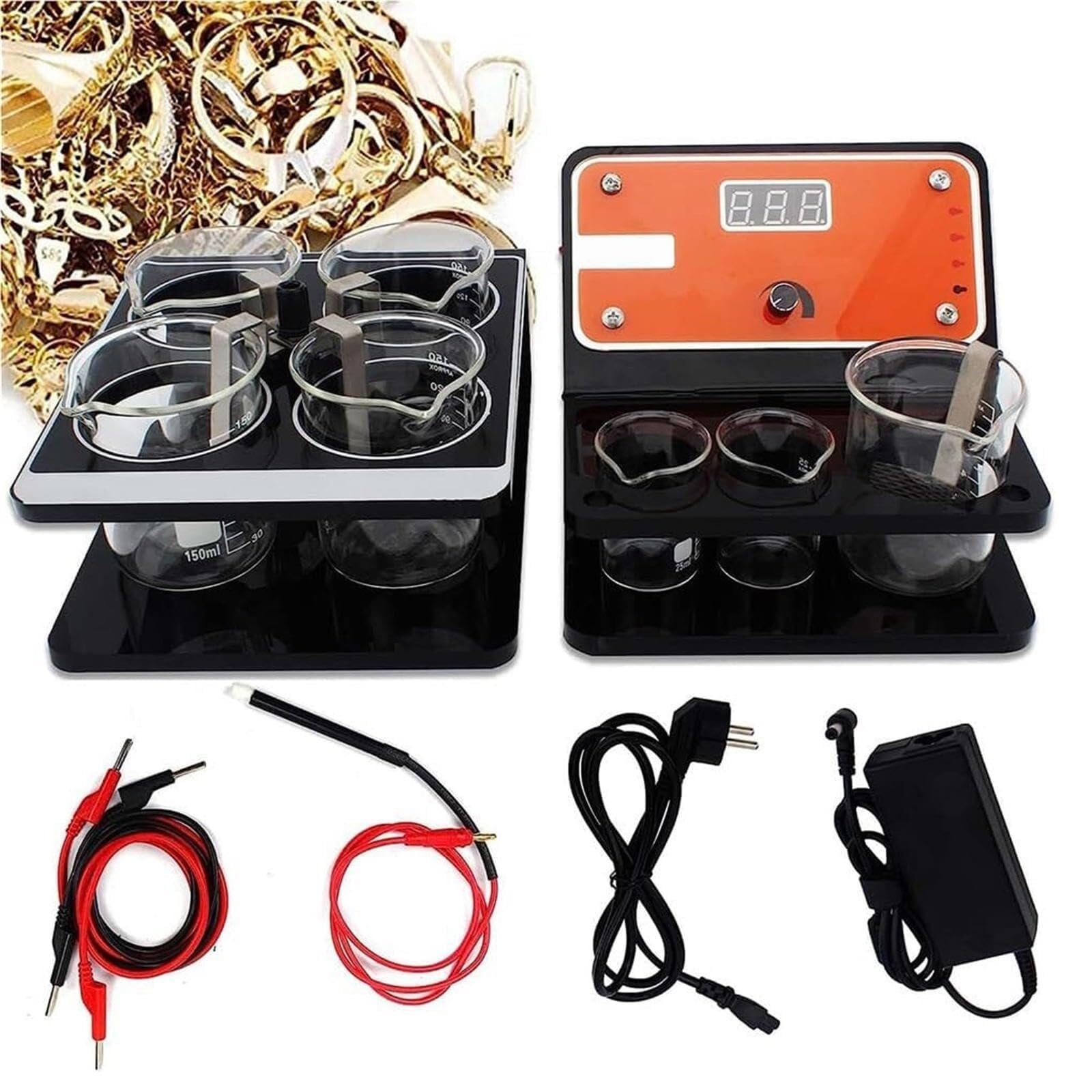 Pen Type Plating Machine Jewelry Electroplating Pen, Professional Gold Plating Kit, Processing Tools for Car Logo/Interior/Metal/Chrome Plating