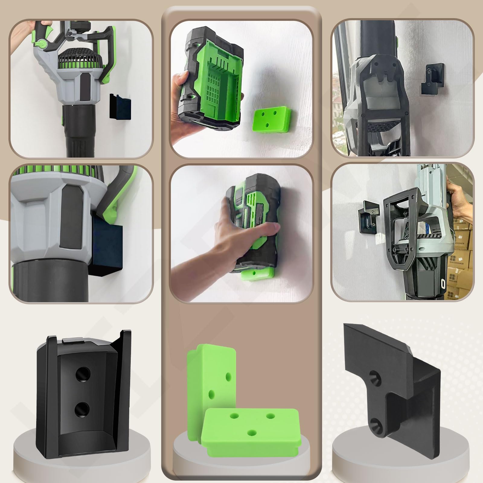 Accesorio de Limpieza de canalones Que sustituye al Kit de Limpieza AGC1000 y Kit de Soporte de Montaje para Ego 530CFM 580CFM 575CFM 650CFM 615CFM LBX6000, con Soportes de batería, Limpia fácilmente