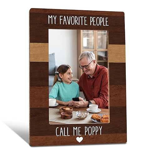 Poppy Picture Frames, Gifts for Grandpa, Fathers Day Birthday Gift