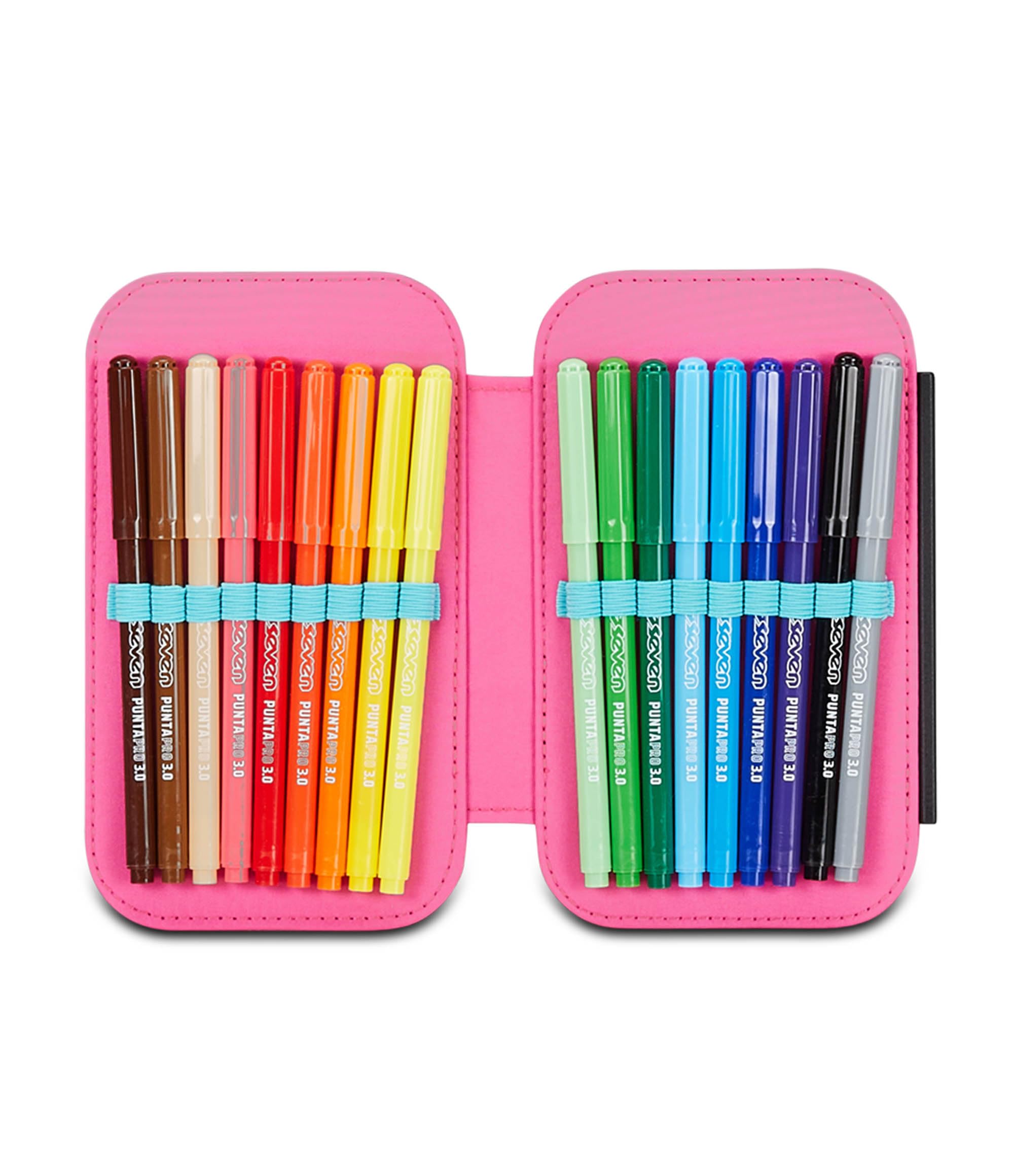 Seven Astuccio Scuola Speed Case, Nero Fucsia, Multi-Shade Girl, Portapenne Mono Scomparto Con Plance Amovibili e Penne, Matite, Colori, Accessori Zaino, Elementari, Medie, Bambina