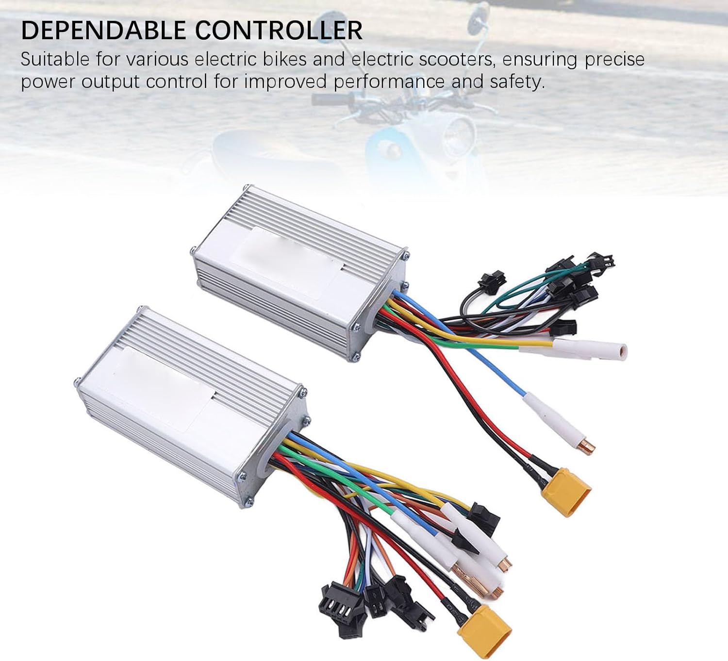 RiToEasysports Brushless Motor Controller, Precise Control Dual Drive Electric Scooter Controller 52V 25A 1200W Aluminum Alloy for Urban Commuters, E-Bikes, Short Trips
