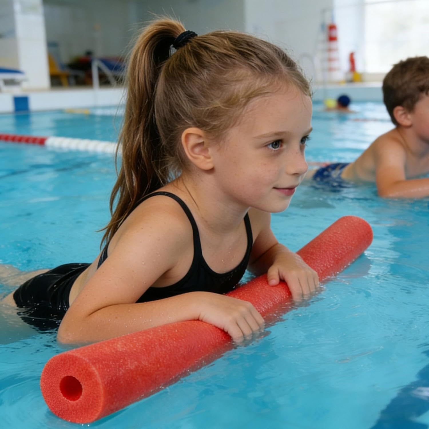 Pool Noodles for Swimming Confidence Builder Float Toys Lightweight Water Aerobics Easy to Grip Resistant Cylindrical Shape Foam Material for Craft Projects Sports Summer Aerobics