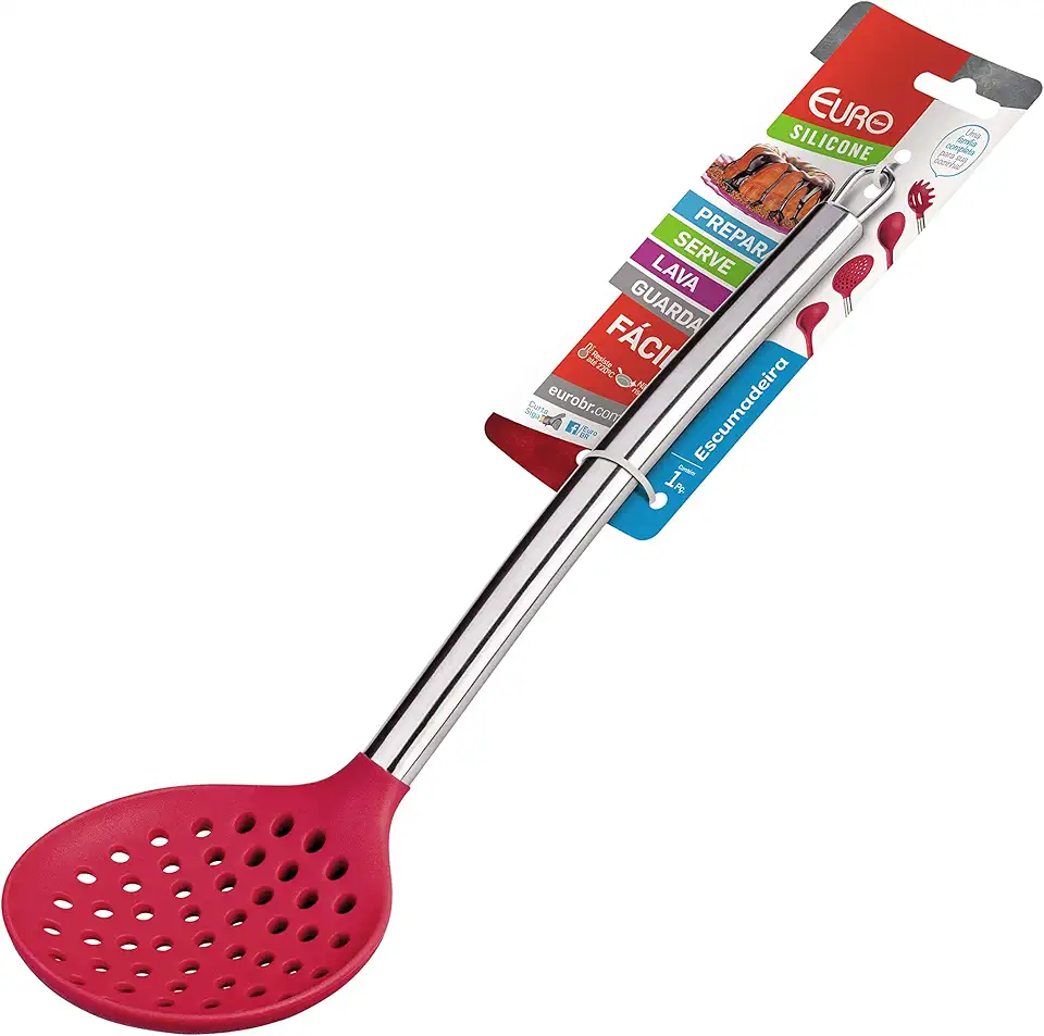 Euro Home - Escumadeira de Silicone Cabo Inox - SIL2461-VM