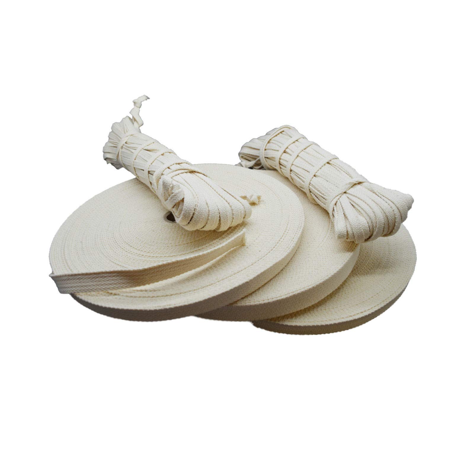 Soladirect Natural 100% Cotton Flat Wick For Oil Lamp Torch Spirit Paraffin Kerosene Lamp (Width: 20Mm)
